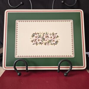 Spode Placements Christmas Rose Set of 4 Acrylic Finish Cork Board Rare Find